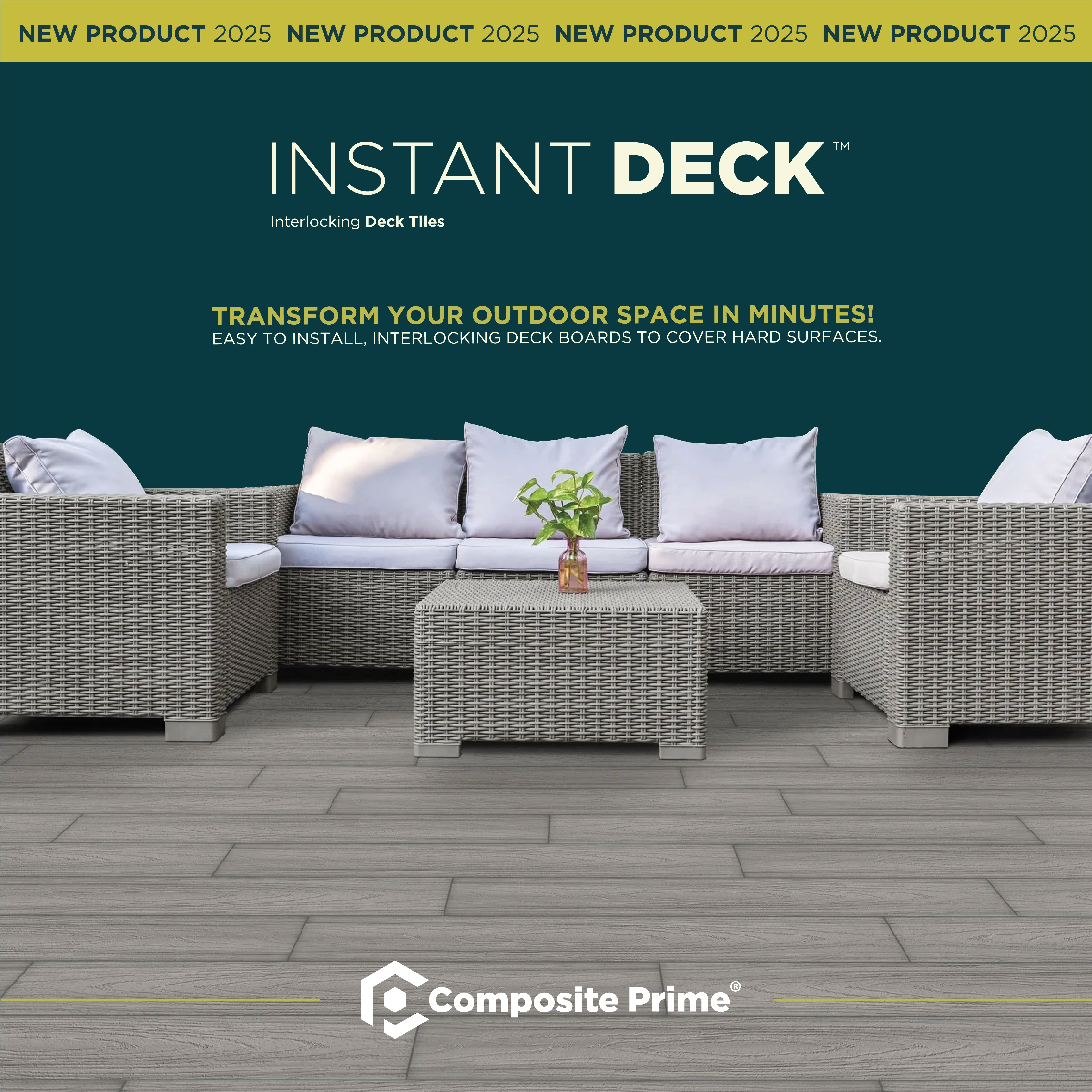 Instant Deck - 4 Pack Composite Decking Boards | DIY | Decking Evolved